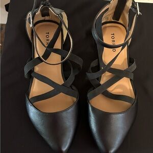Torrid Black Strappy Flats